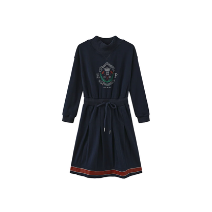 Phil And Phoebe Navy Frit Logo Sweatshirt Dress