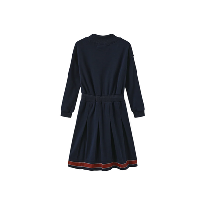 Phil And Phoebe Navy Frit Logo Sweatshirt Dress