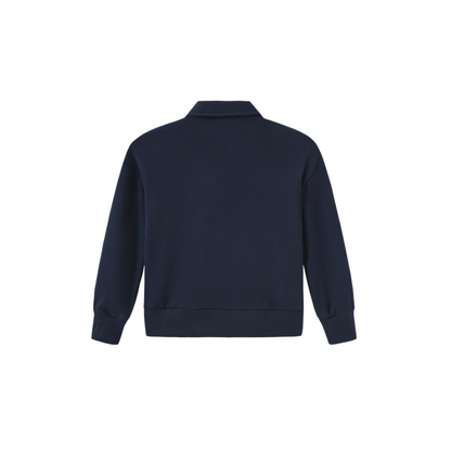 Phil And Phoebe Navy Frit Logo Polo