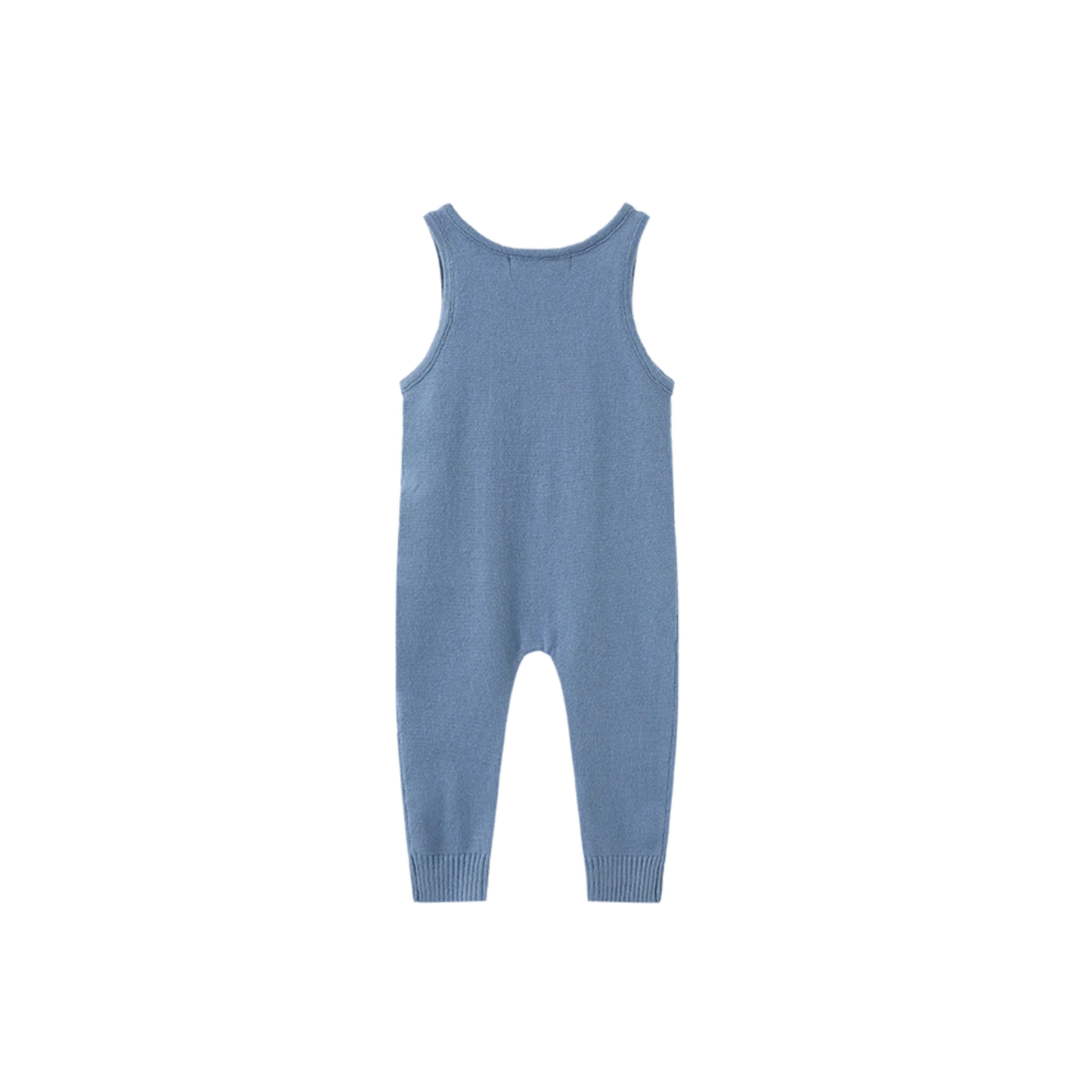 One Child Light Blue Palli Knit Overalls