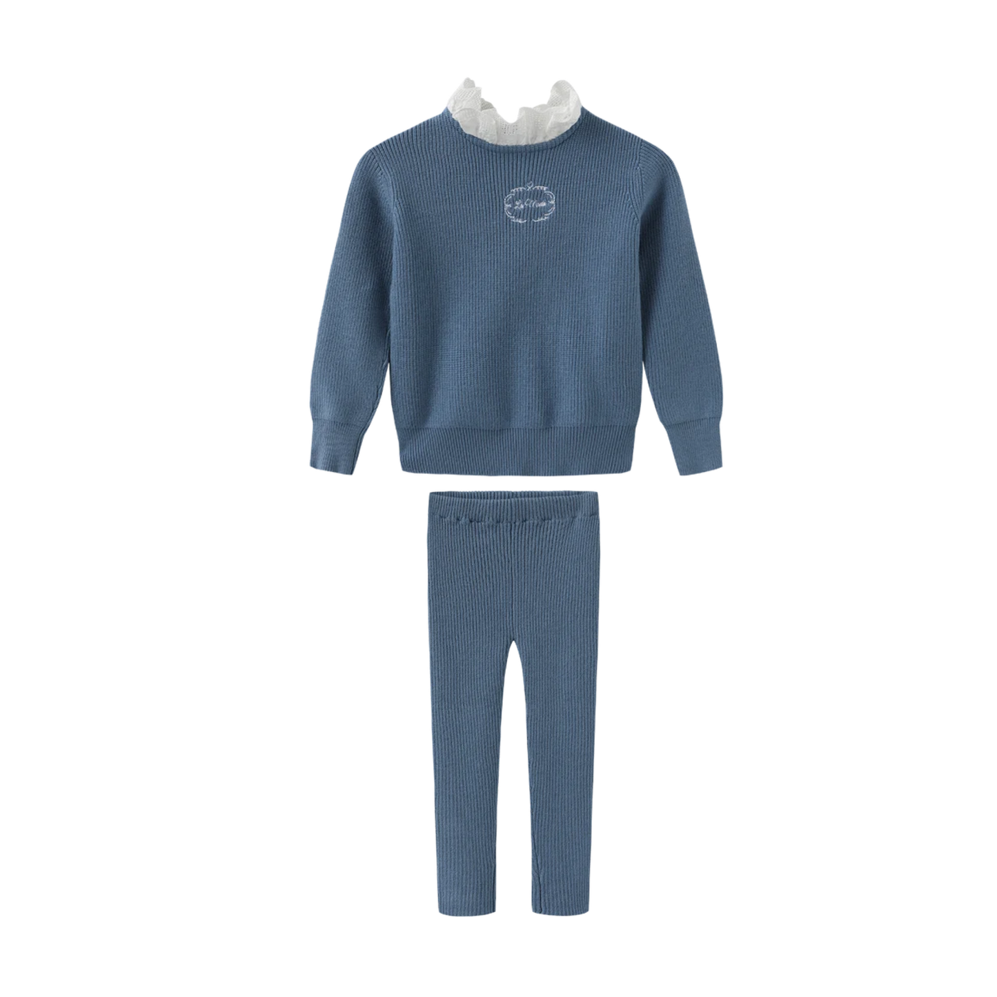 One Child Blue Palli Knit Set