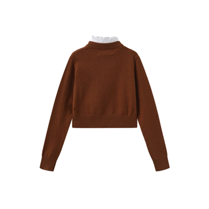Mallory And Merlot Rust Birnit Knit Cardigan