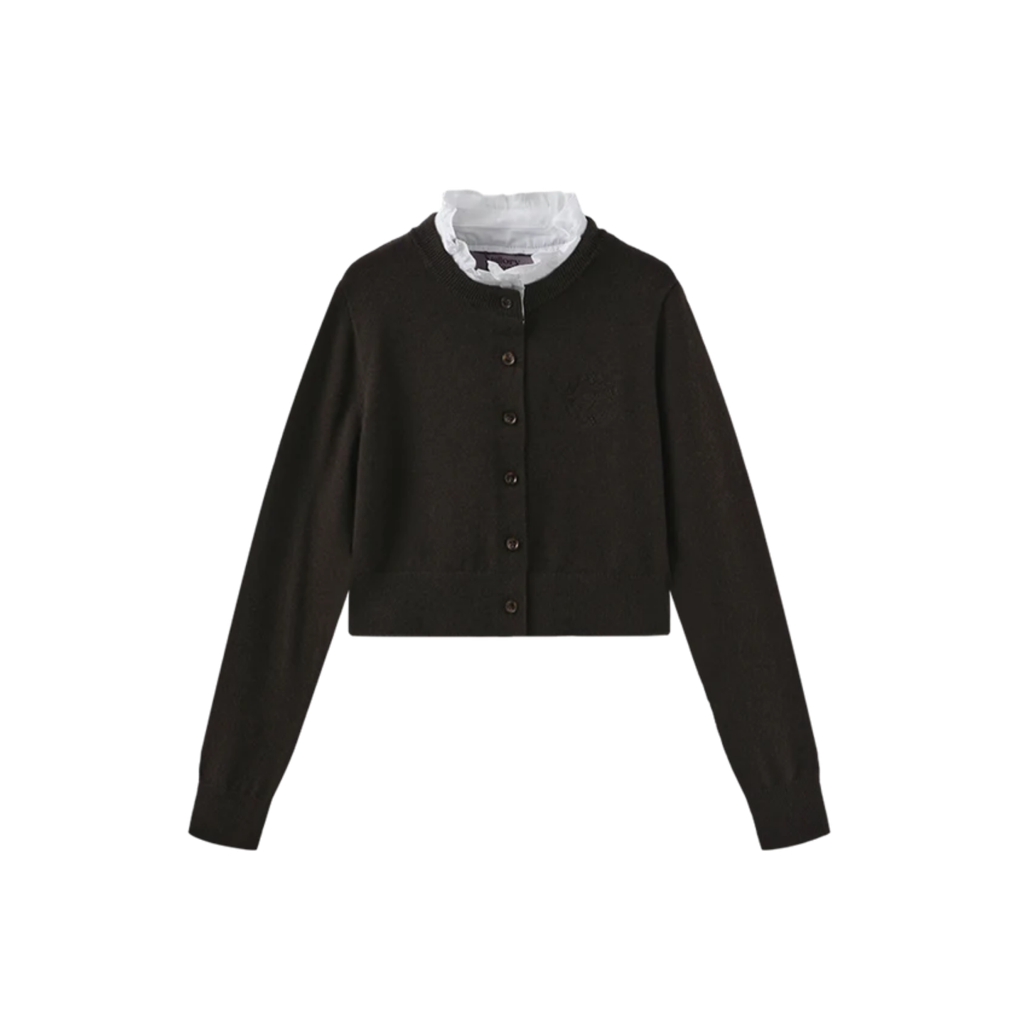 Mallory And Merlot Brown Birnit Knit Cardigan
