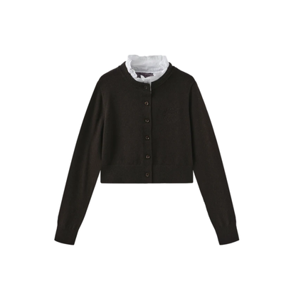 Mallory And Merlot Brown Birnit Knit Cardigan