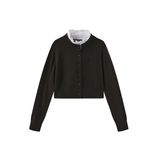 Mallory And Merlot Brown Birnit Knit Cardigan
