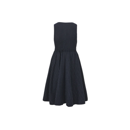 Minimal Navy V Detail Pinstriped Jumper