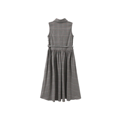Minimal Plaid Plaid Fine Midi Jumper