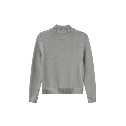 N+A Grey Dante Patch Detail Sweater