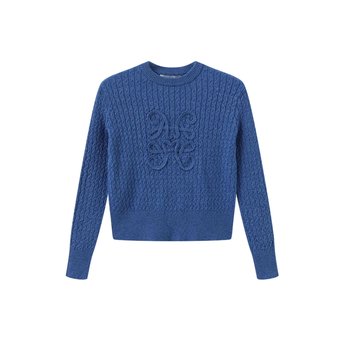 Vibe Royal Braided Detail Logo Sweater