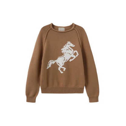 N+A Camel Horse Knit Sweater