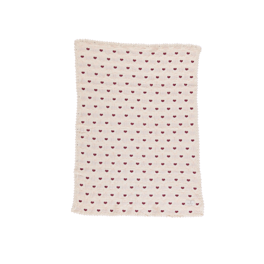 Bebe Organic Heart Motif Love Blanket