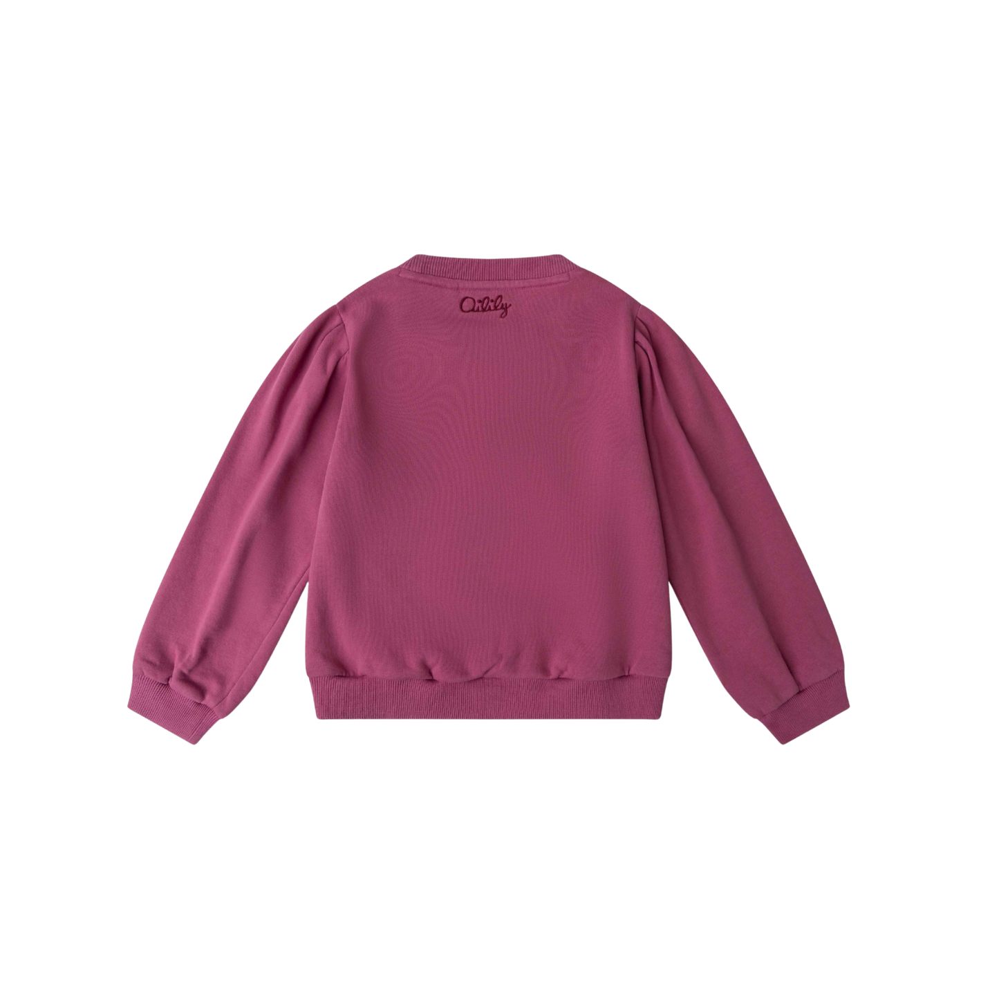 Oilily Red Violet Perfume Embroidered Crewneck Sweatshirt