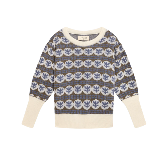 Birinit Grey Julieta Long Sleeve Knit Sweater