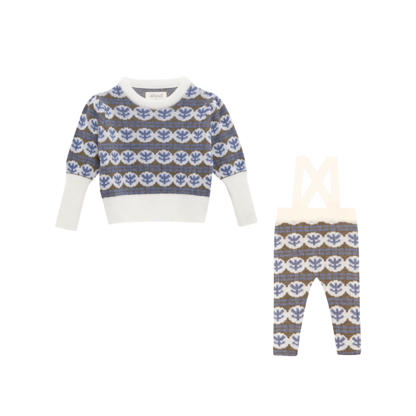 Birinit Grey Julieta Knit Pants Set