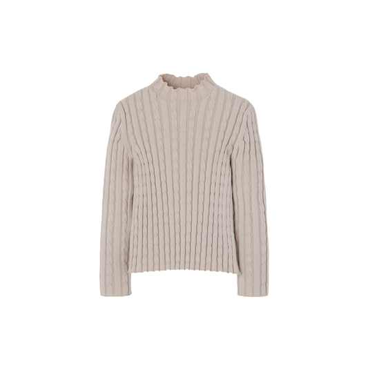 Popelin Sand Perkins Knitted Long Sleeve Sweater