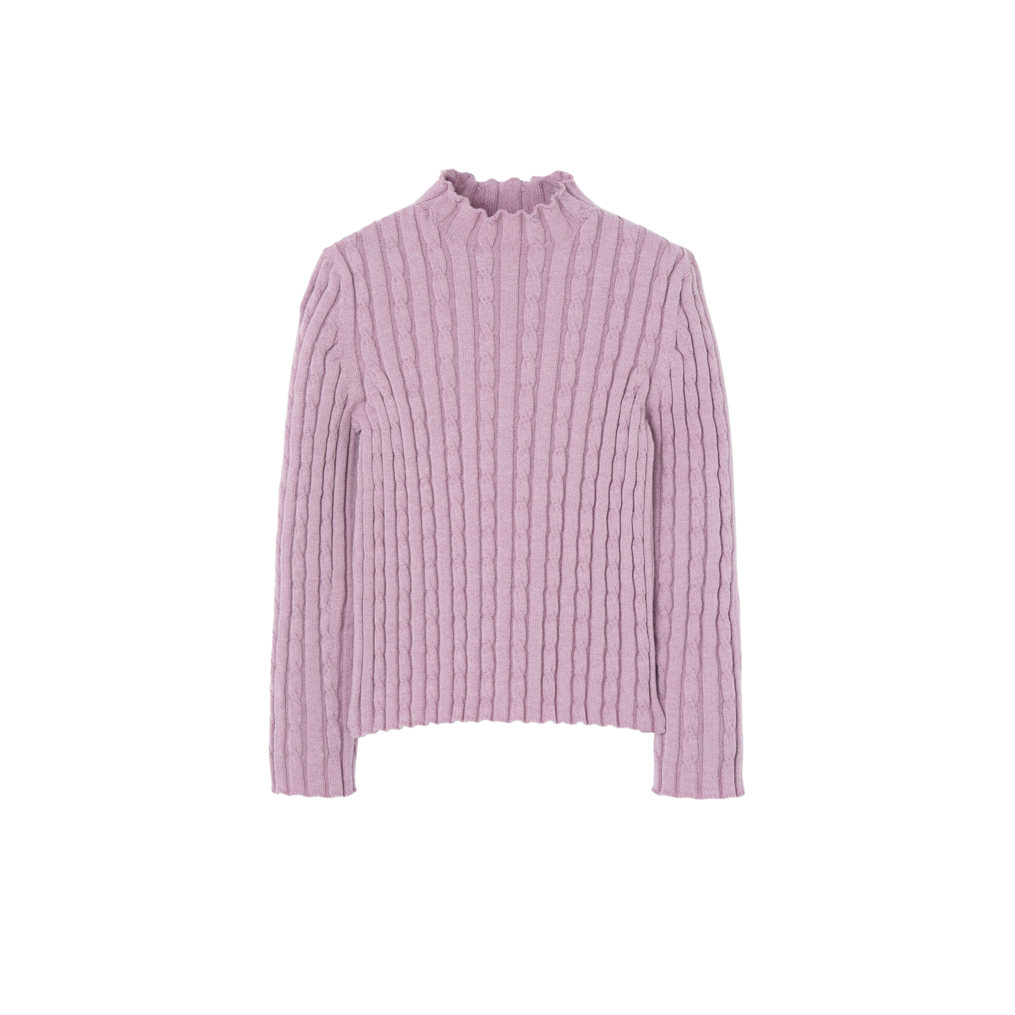 Popelin Mauve Perkins Knitted Long Sleeve Sweater