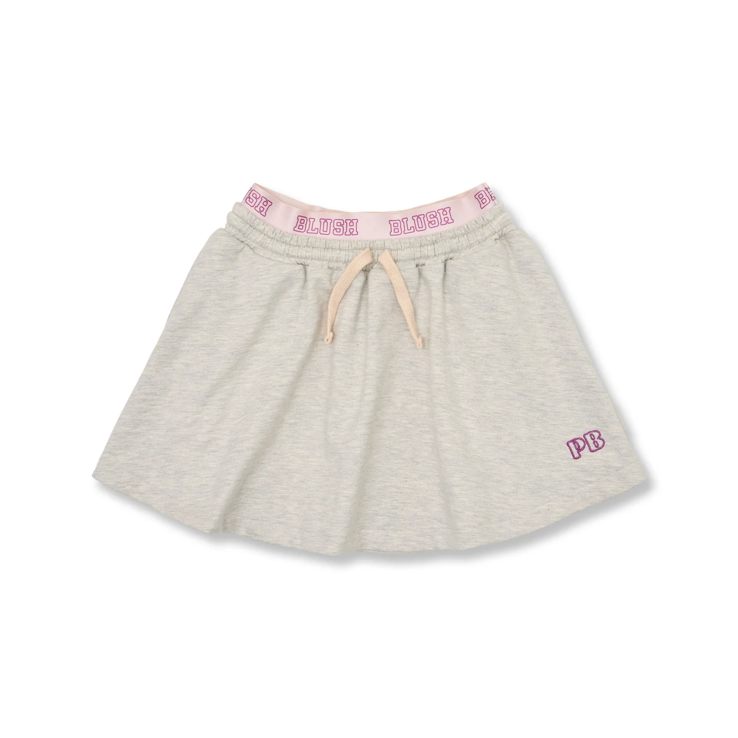 Petit Blush Grey Melange Midi Sweat Skirt