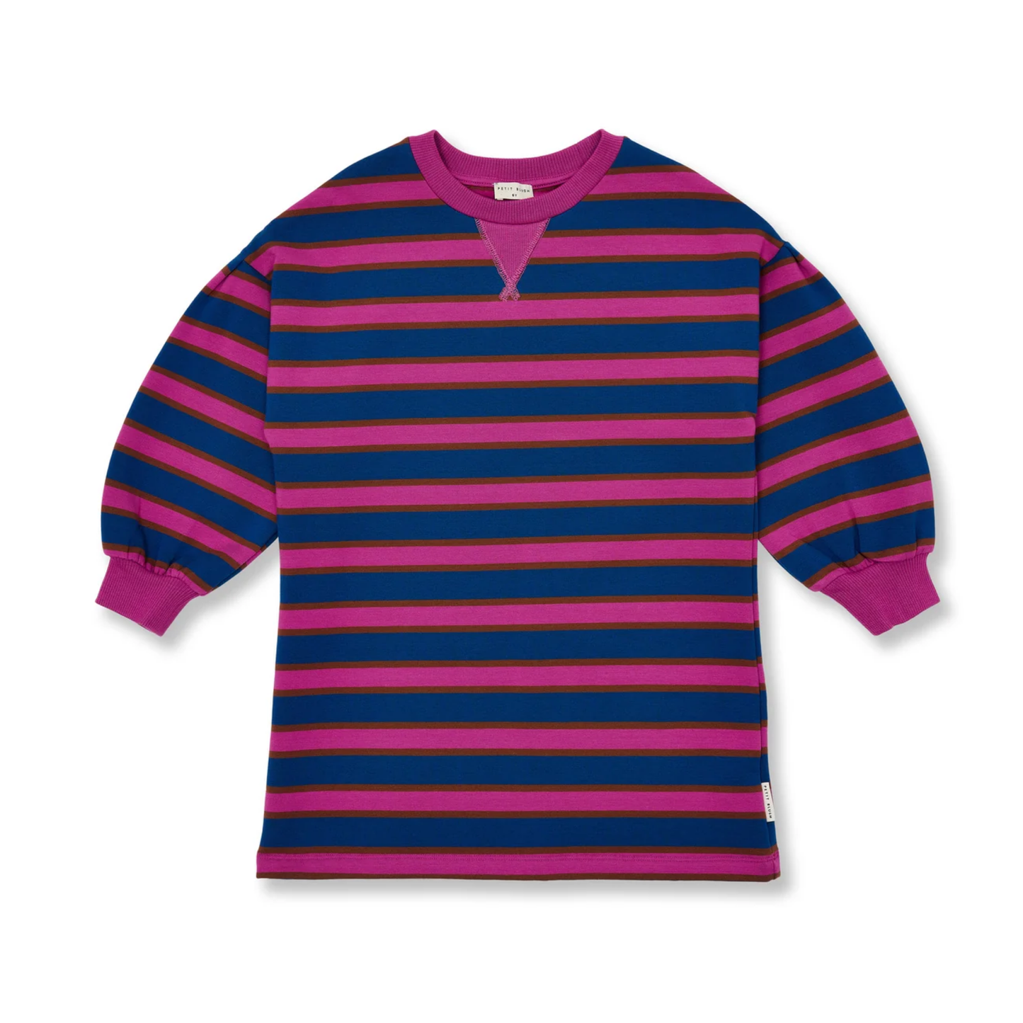 Petit Blush Stripe Sweatshirt Bisous Dress