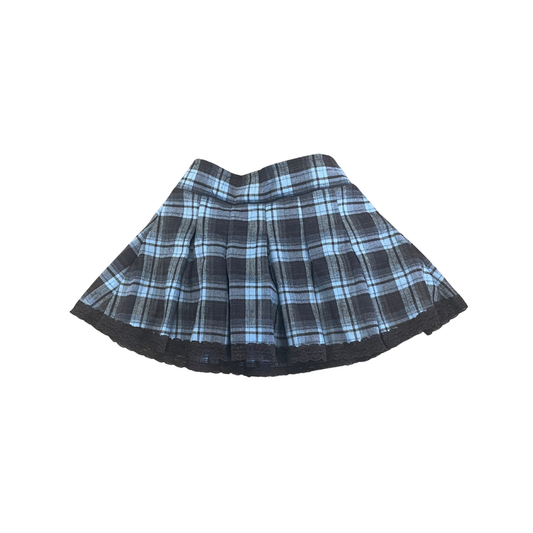 Flowers By Zoe Light Blue Plaid Skort