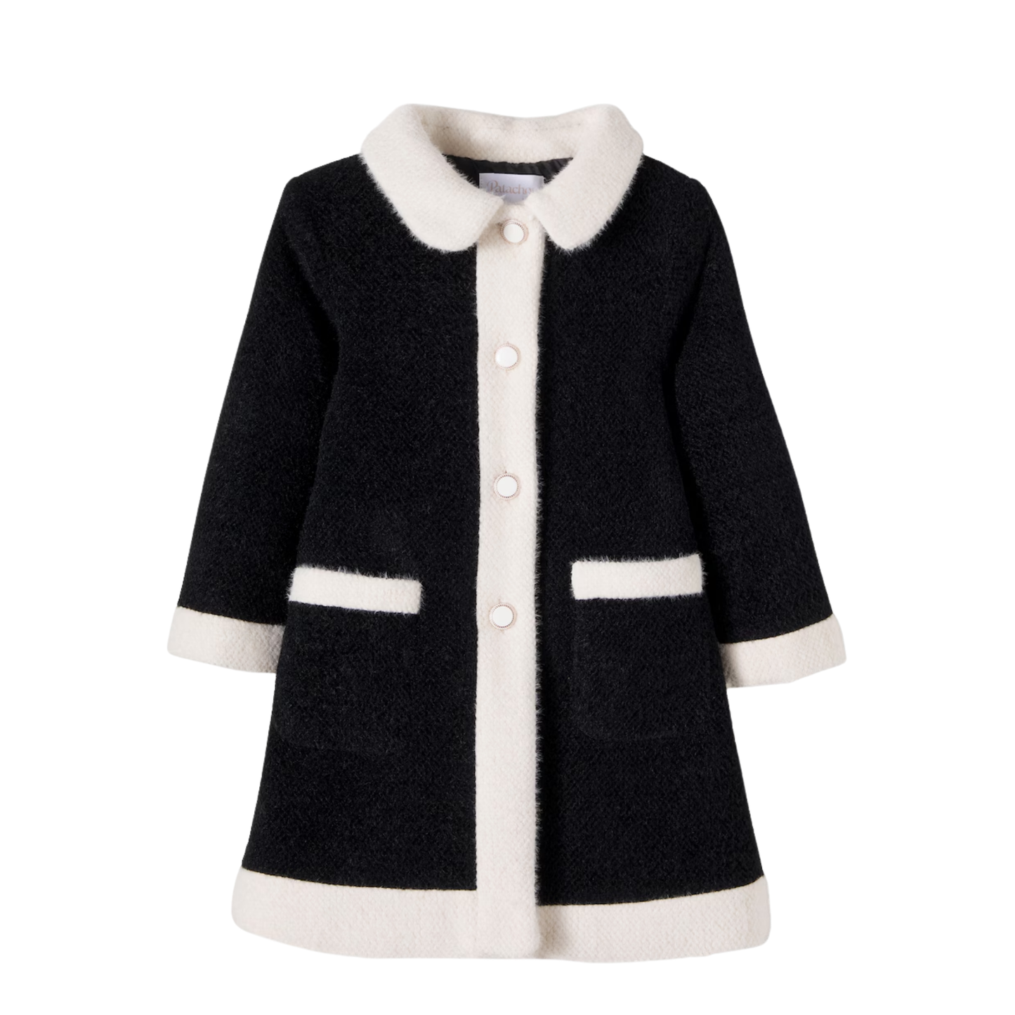 Patachou Black Elegant Long Sleeve Coat