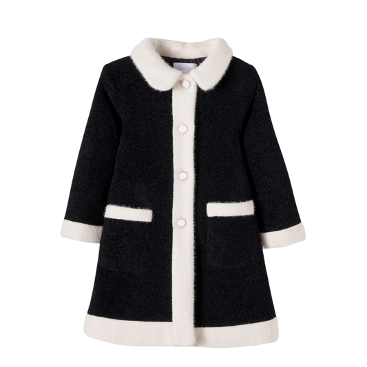 Patachou Black Elegant Long Sleeve Coat