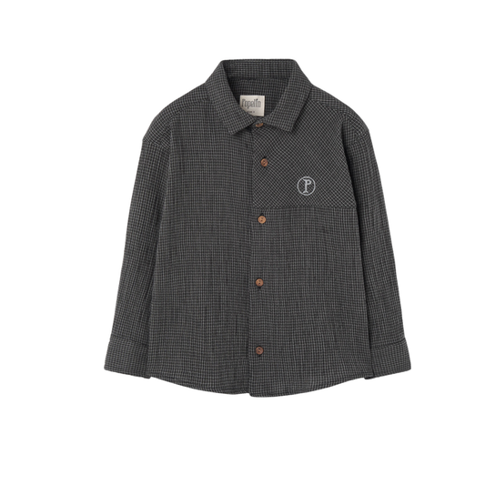 Popelin Black Gingham Shirt