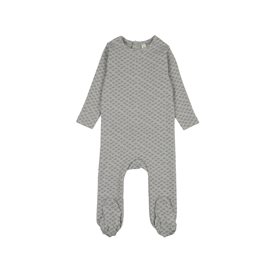 Lilette Pale Blue Mini Flora Print Footie