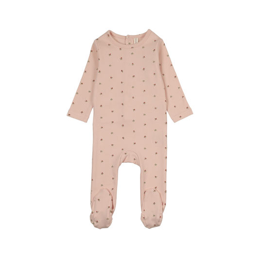 Lilette Pale Pink Bitsy Floral Footie