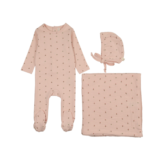 Lilette Pale Pink Bitsy Floral Layette Set