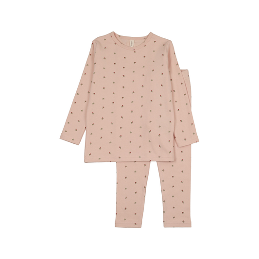 Lilette Pale Pink Bitsy Floral Lounge Set