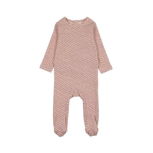 Lilette Pale Pink Mini Flora Print Footie