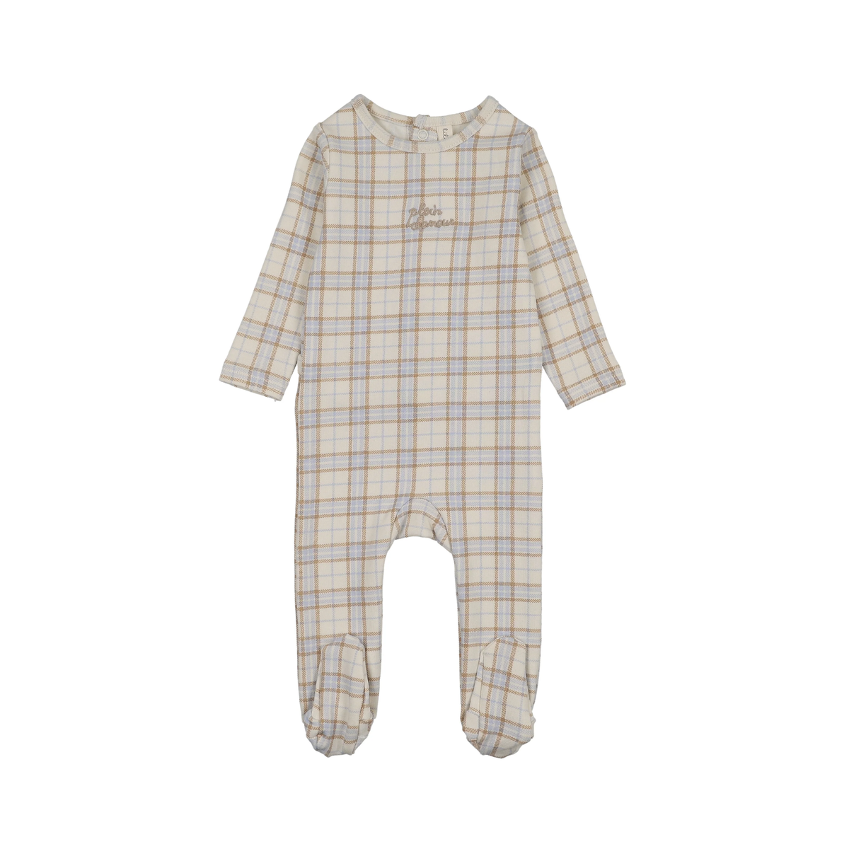 Lilette Oat Tartan Print Footie