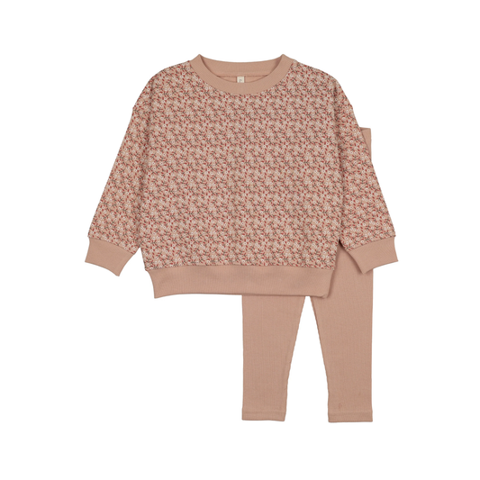 Lilette Dusty Pink Dahlia Vines Toddler Set