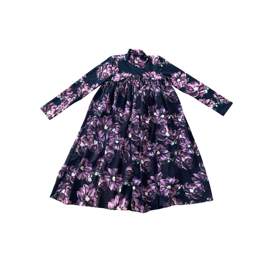 Christina Rohde Black/Lilac Floral Dress