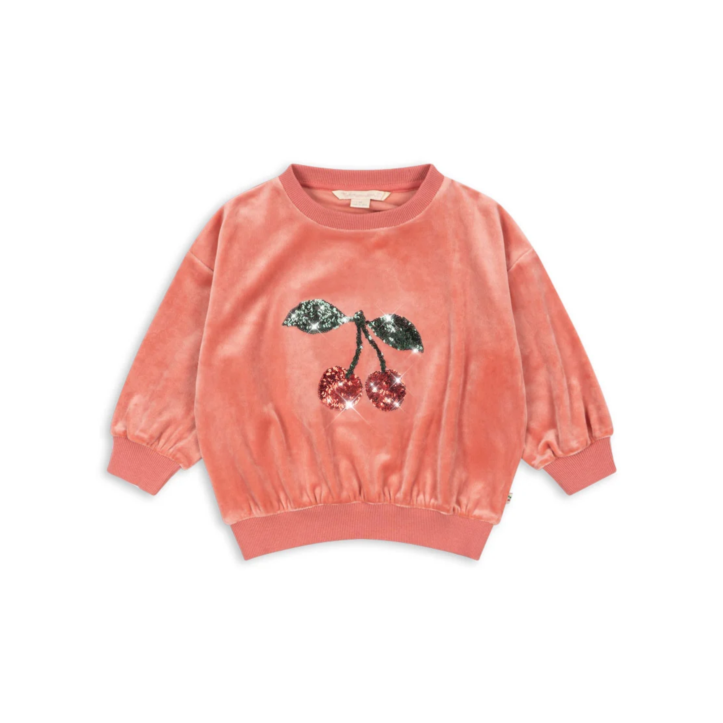 Konges Slojd Peach Venola Cherry Sparkle Long Sleeve Sweatshirt