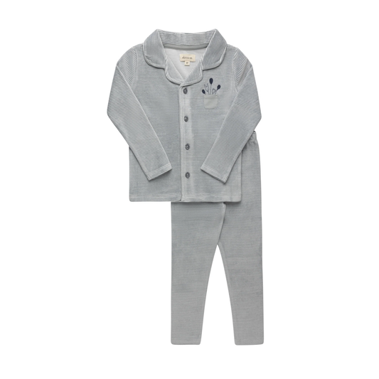 Ely's & Co Ivory Blue Stripe Pajama