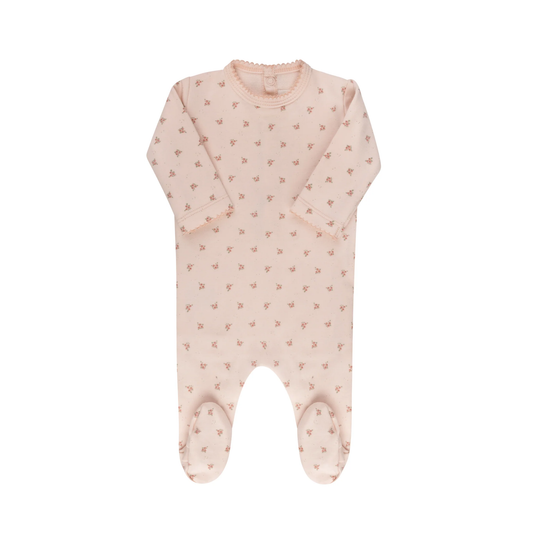 Ely's & Co Pink Rosebud Footie