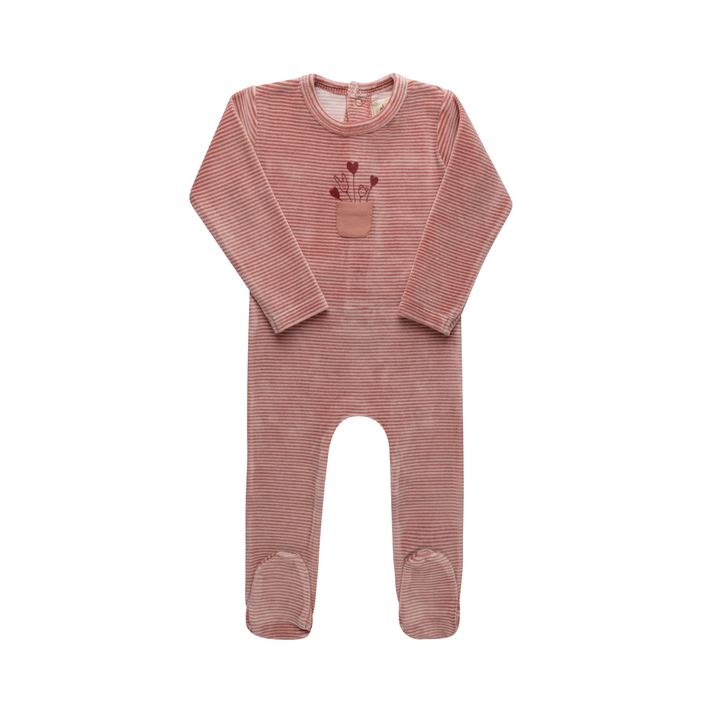 Ely's & Co Pink Stripe Footie