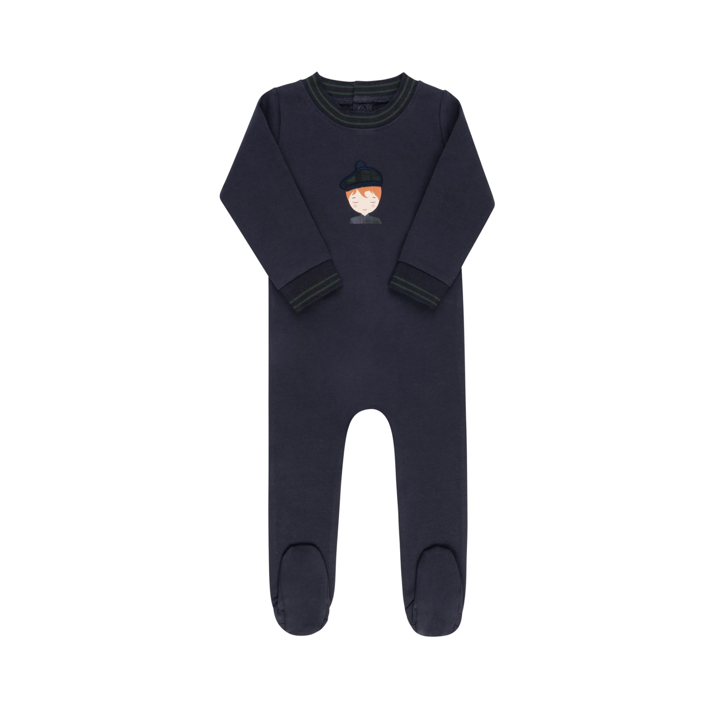 Ely's & Co Navy French Terry Scottish Footie