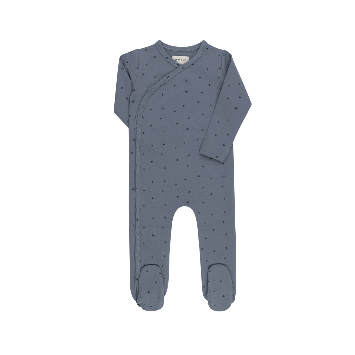 Ely's & Co Blue Clover Print Footie