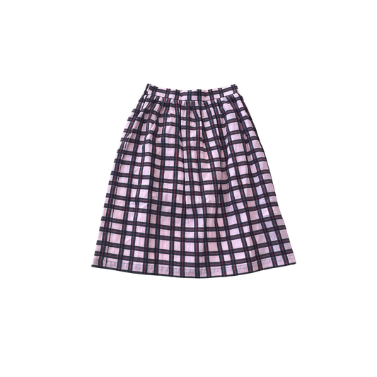 Paade Mode Pink Iris Check Skirt