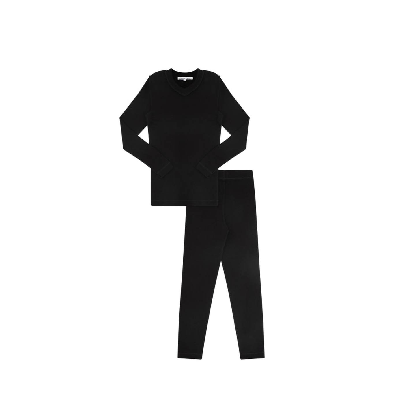 Little Parni Black Vneck Pajama