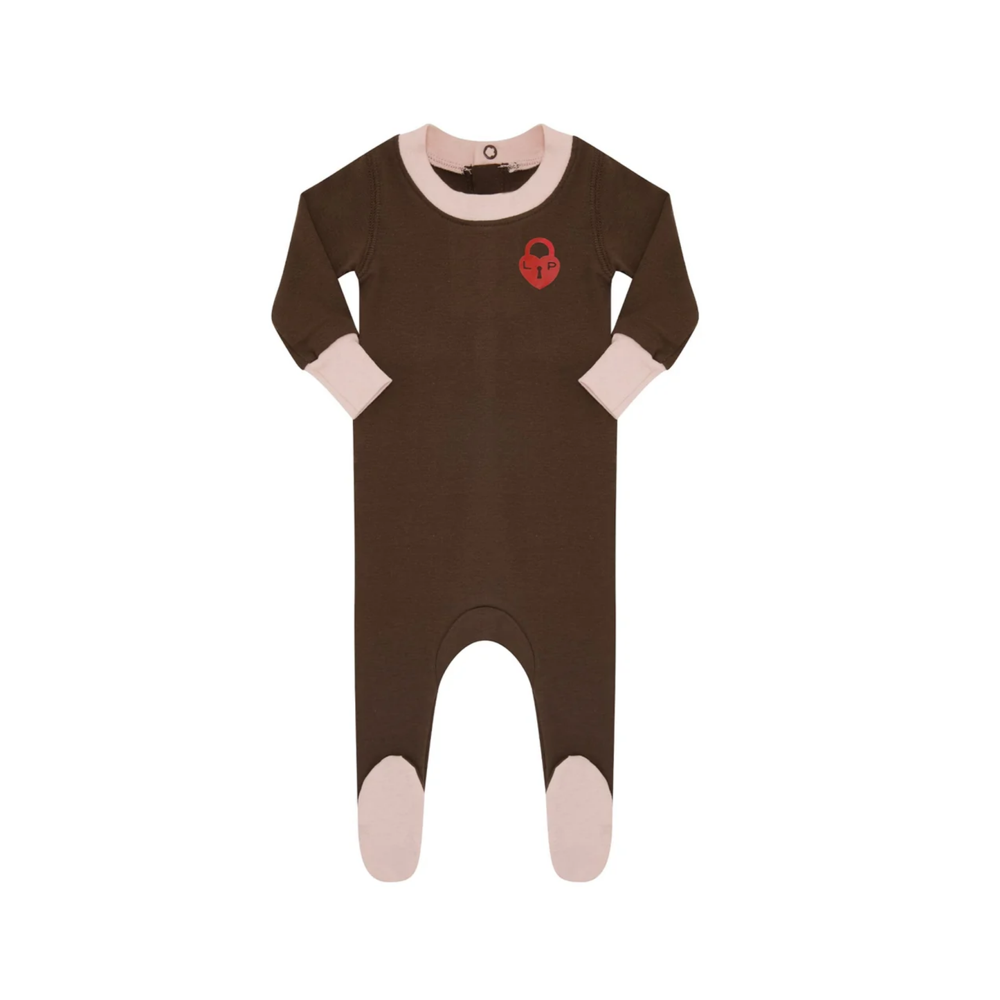 Little Parni Brown / Pink Brown Footie