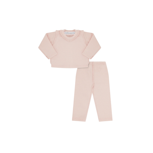 Little Parni Pink Vneck Doll Pajama