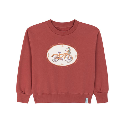 Favorite People Coral Red Old Bike Sweatshirt