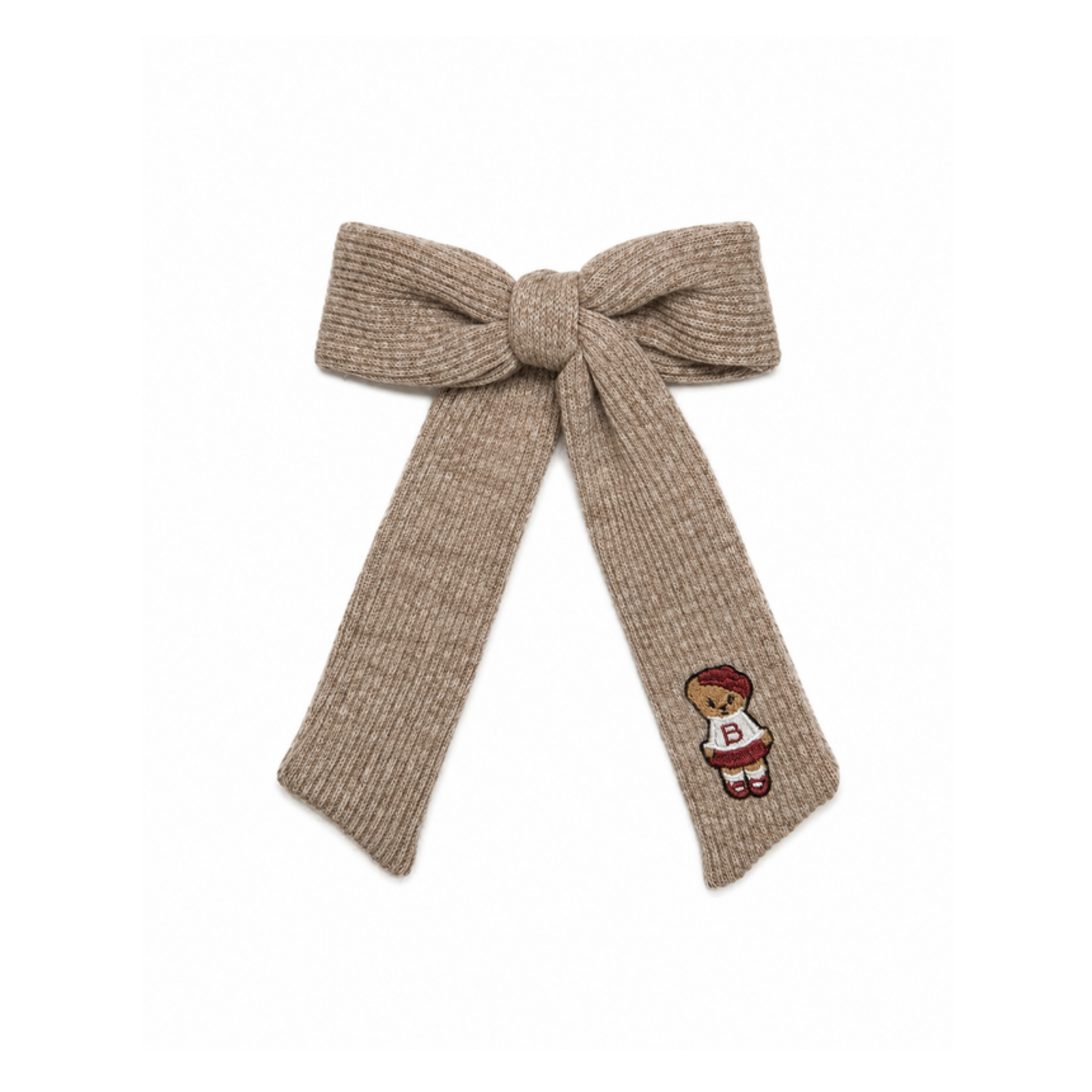 Bandeau Oat Bandeau Teddy Knits Large Bow Clip