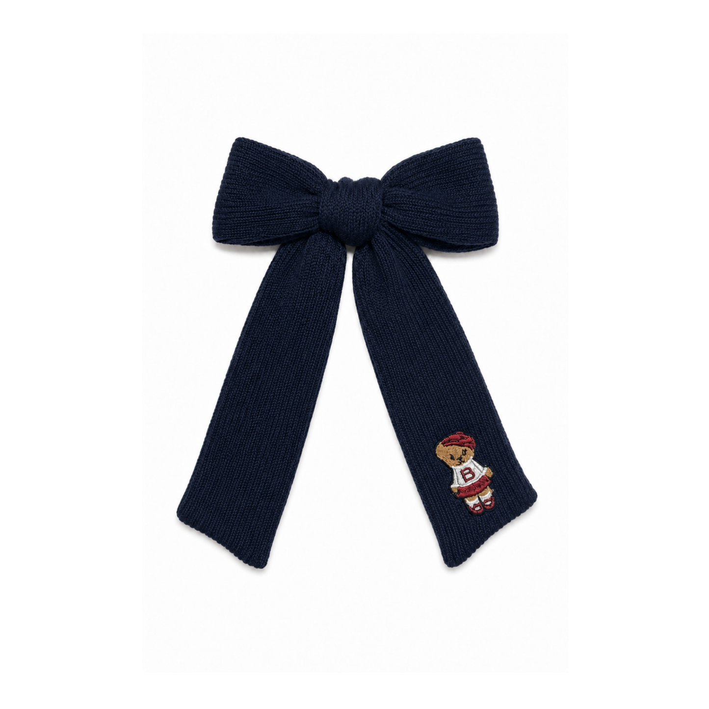 Bandeau Navy Bandeau Teddy Knits Large Bow Clip