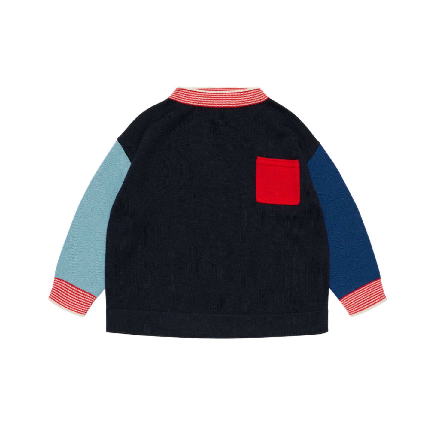 Fub Dark Navy Thin Long Sleeve Sweater
