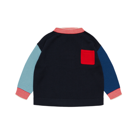 Fub Dark Navy Thin Long Sleeve Sweater