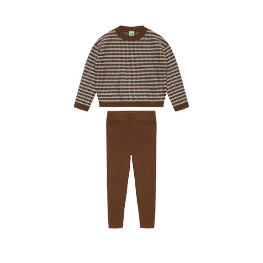 Fub Hazel Melange Multi Stripe Leggings Set